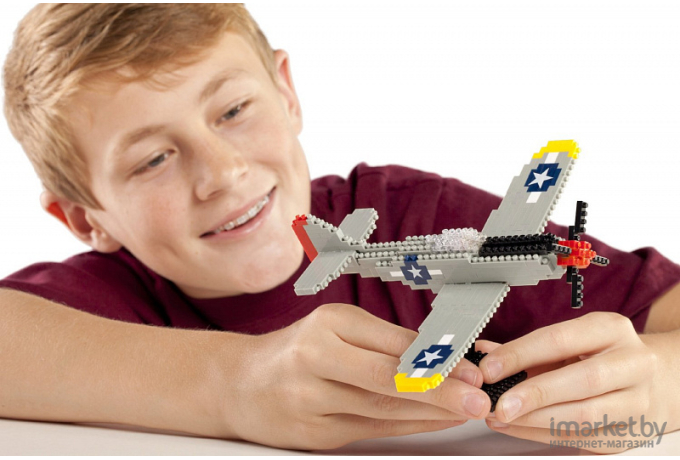 Конструктор Nanoblock Самолет P-51 Мустанг Deluxe (NBM_005)