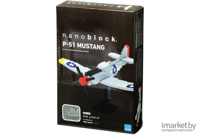 Конструктор Nanoblock Самолет P-51 Мустанг Deluxe (NBM_005)