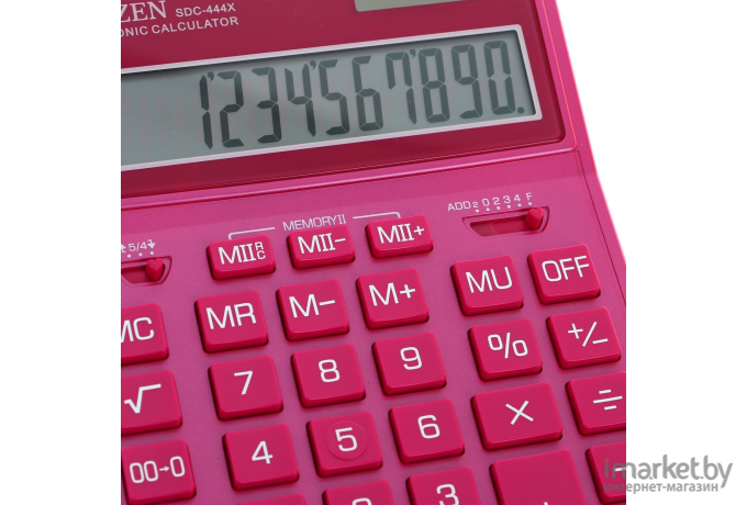 Калькулятор бухгалтерский Citizen SDC-444XRPKE розовый