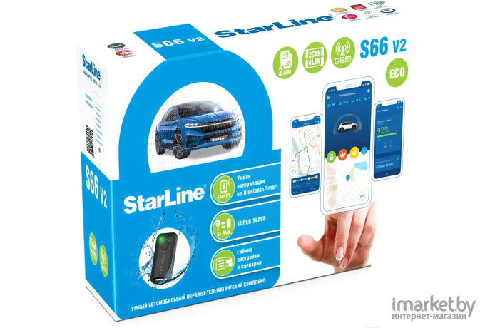 Автосигнализация StarLine S66ВТ GSM Eco v2