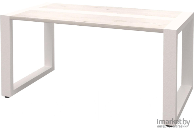 Журнальный столик Millwood Лофт СТ-2 L 95х50х46 дуб белый Craft/металл белый