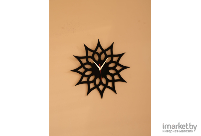 Настенные часы Woodary 30см чёрный (2017)