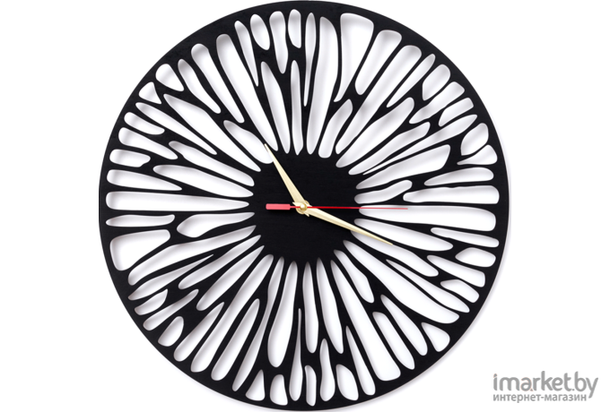 Настенные часы Woodary 40см чёрный (2024)