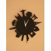 Настенные часы Woodary 30см чёрный (2041)
