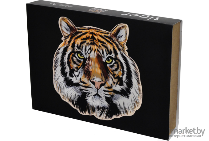 Пазл деревянный Woodary Тигр в картонной коробке коллекционный 248х256 (3170)