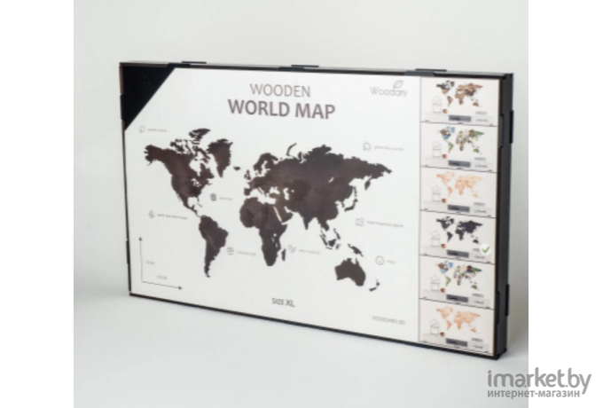 Панно Woodary Карта мира XXL (3204)