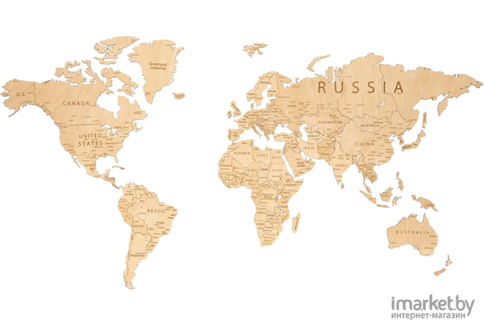 Панно Woodary Карта мира L (3193)