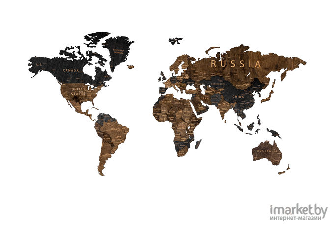 Панно Woodary Карта мира L (3199)