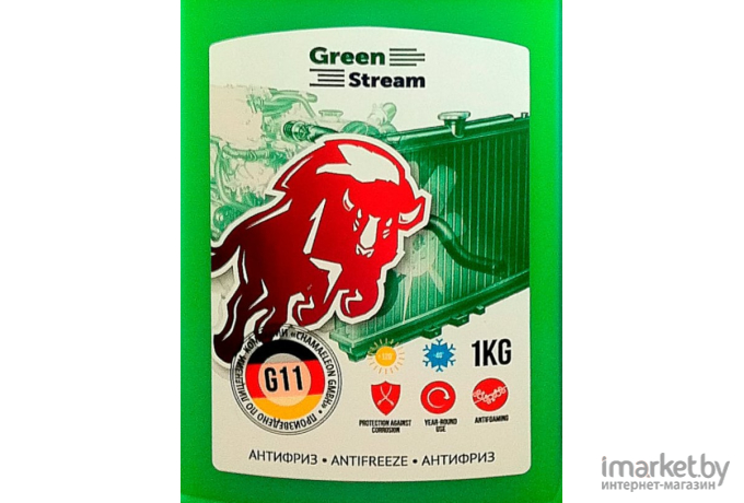 Антифриз GreenStream G11 1кг зеленый (302965)