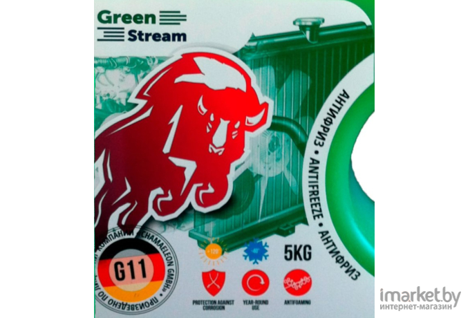 Антифриз GreenStream G11 5кг зеленый (302972)