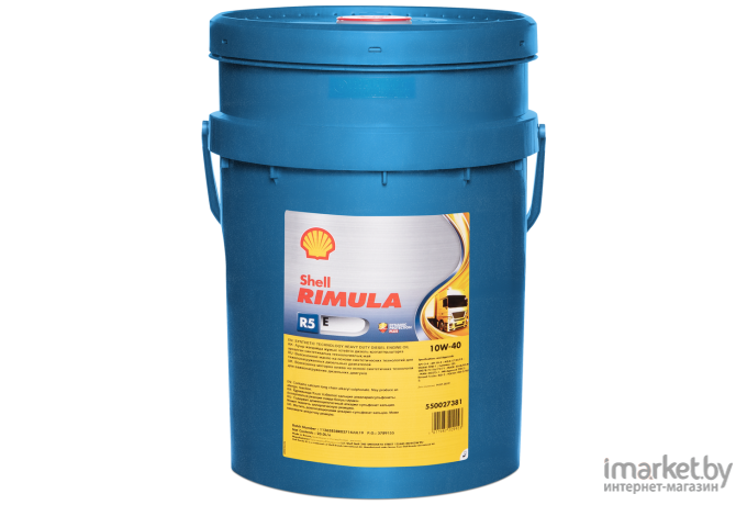 Моторное масло Shell RIMULA R5 E 10W-40 20л (550033235)