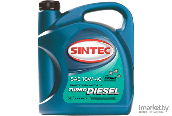 Моторное масло Sintec Turbo Diesel SAE 10W-40, API CF-4/SJ 5л (122445)