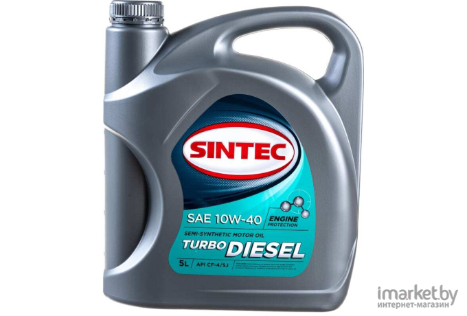 Моторное масло Sintec Turbo Diesel SAE 10W-40, API CF-4/SJ 5л (122445)