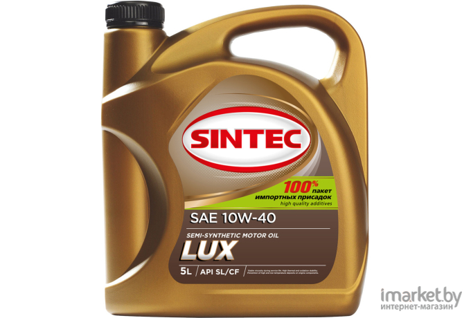Моторное масло Sintec Люкс SAE 10W-40, API SL/CF 5л (801944)