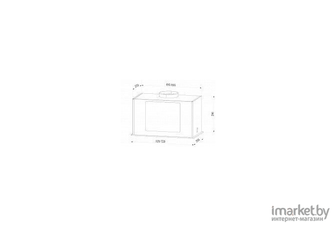 Вытяжка встраиваемая Lex GS Bloc G 600 BL черный (CHTI000359)