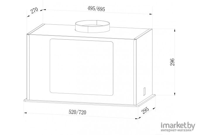 Вытяжка встраиваемая Lex GS Bloc G 600 BL черный (CHTI000359)