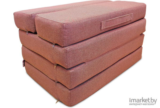 Бескаркасный диван byROOM Лайн Смарт 09 рогожка красный