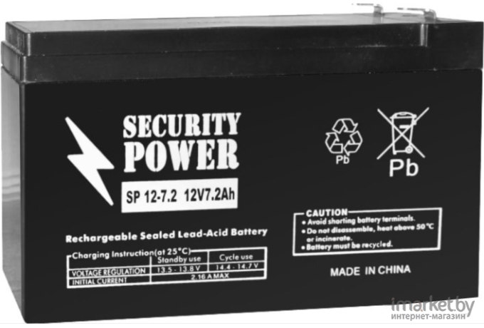 Аккумулятор для ИБП Security Power SP 12-7.2 F2