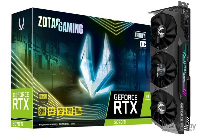 Видеокарта ZOTAC GeForce RTX 3070 Ti Trinity OC 8GB GDDR6X (ZT-A30710J-10P)