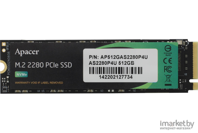 SSD диск Apacer AS2280P4U 512GB (AP512GAS2280P4U-1)