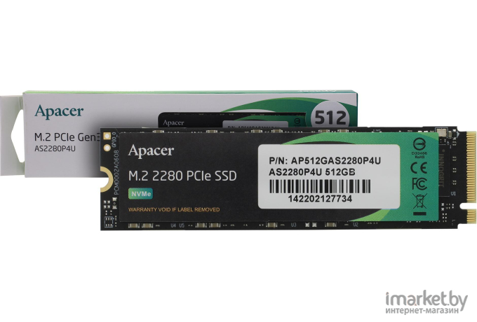 SSD диск Apacer AS2280P4U 512GB (AP512GAS2280P4U-1)