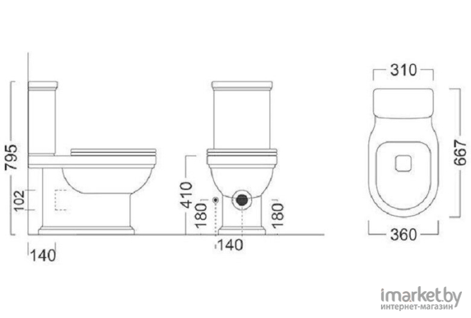 Унитаз Kerama Marazzi Pompei PO.wc.01