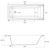 Ванна Cersanit Lorena 160х70 см без ножек (63322)