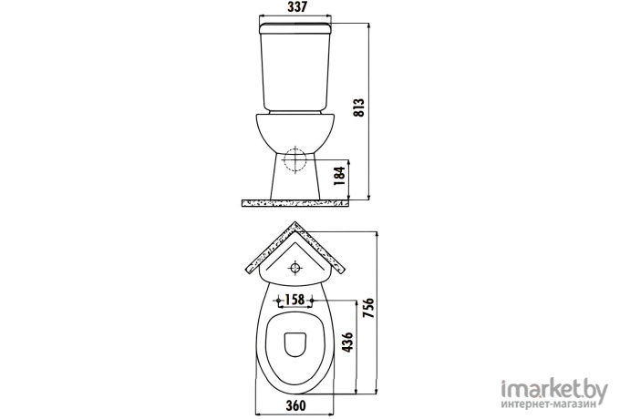 Бачок для унитаза Creavit Sedef 3/6л YD.SET.032.08