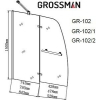 Стеклянная шторка для ванны Grossman 100х150 GR-102/1