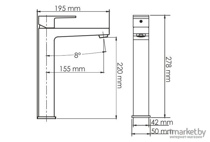 Смеситель Wasserkraft Abens 2003H