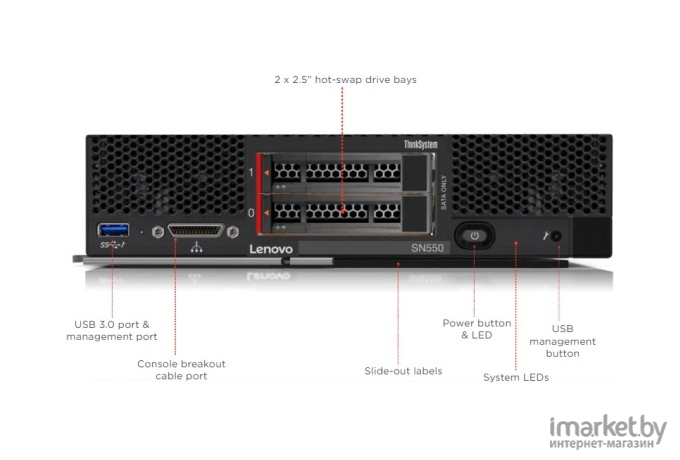 Сервер Lenovo ThinkSystem SN550 (7X16S9FS00)