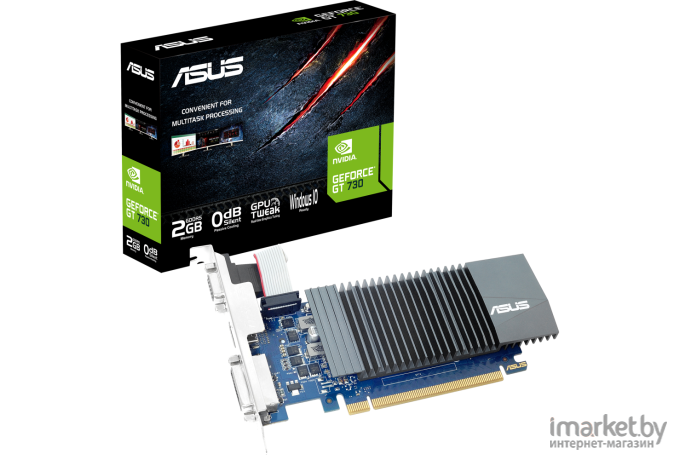 Видеокарта ASUS GeForce GT 730 2GB GDDR5 (GT730-SL-2GD5-BRK-E)