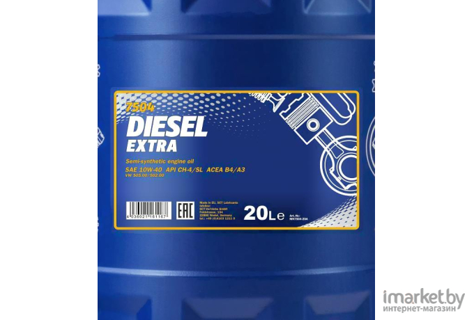 Моторное масло Mannol Diesel Extra 10W40 CH-4/SL 20л (98517)