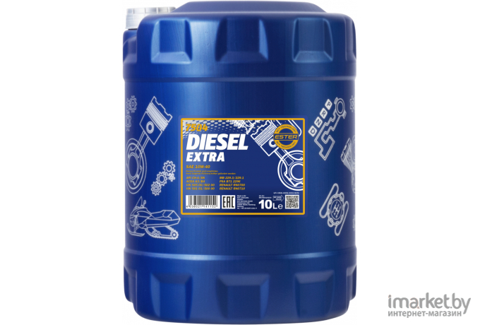 Моторное масло Mannol Diesel Extra 10W40 CH-4/SL 10л (99118)