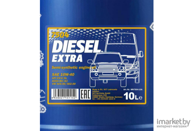 Моторное масло Mannol Diesel Extra 10W40 CH-4/SL 10л (99118)