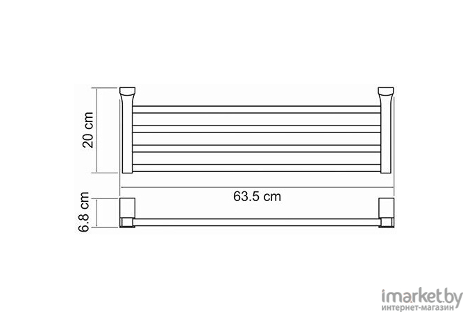 Полка для полотенец Wasserkraft Leine K-5011