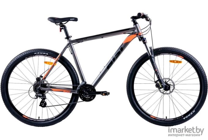 Велосипед Aist Slide 1.0 27.5 20 2021 серо-оранжевый