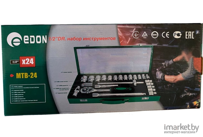 Набор инструмента Edon MTB-24 1/2 дюйма 24 предмета