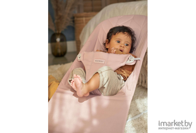 Шезлонг BabyBjorn Bliss Cotton dusty pink (0061.22)