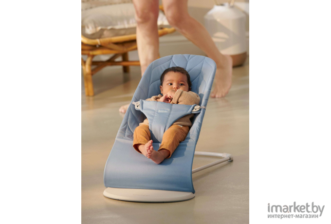 Шезлонг BabyBjorn Bliss Cotton Blue (0061.23)