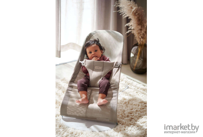 Шезлонг BabyBjorn Bliss Mesh grey beige (0061.02)