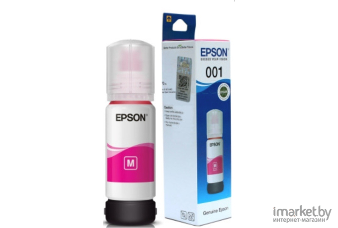 Чернила Epson 001 EcoTank контейнер пурпурный (C13T03Y300)