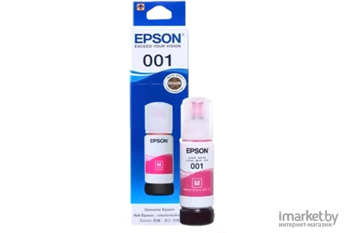 Чернила Epson 001 EcoTank контейнер пурпурный (C13T03Y300)