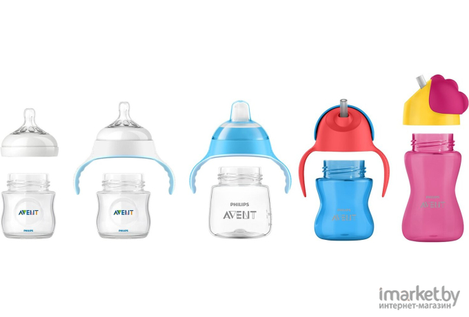 Поильник Philips Avent SCF798/02 (300 мл, розовый/желтый)