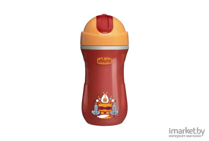 Поильник CHICCO Nursery Sport Cup с трубочкой 266 мл красный