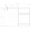 Тумба с умывальником Акватон Лондри 40 с Лондри 105 правая (1A2360V0LH010)