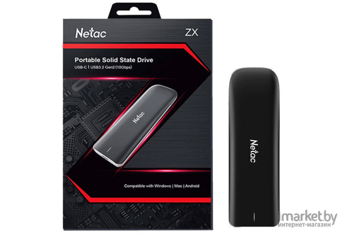 Внешний накопитель Netac ZX 250GB (NT01ZX-250G-32BK)