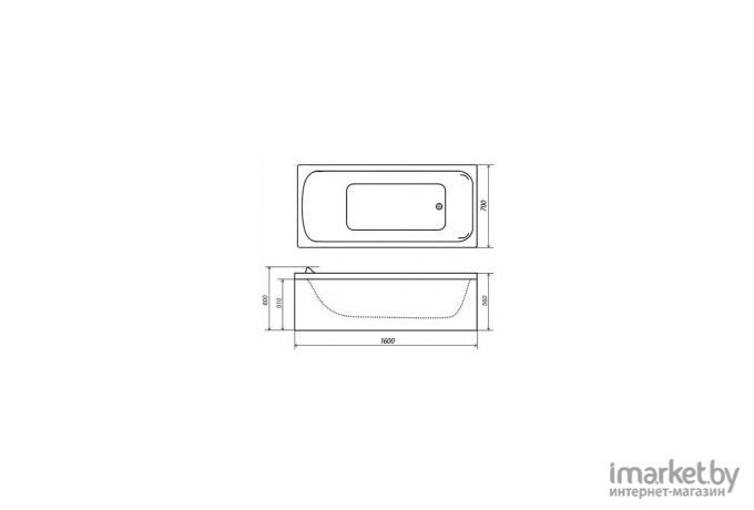 Ванна Triton Стандарт 160х70 Экстра с ножками