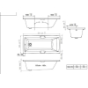 Ванна Triton Алекса 160 NEW 160х75 с каркасом, сифоном, экраном (Щ000004601)