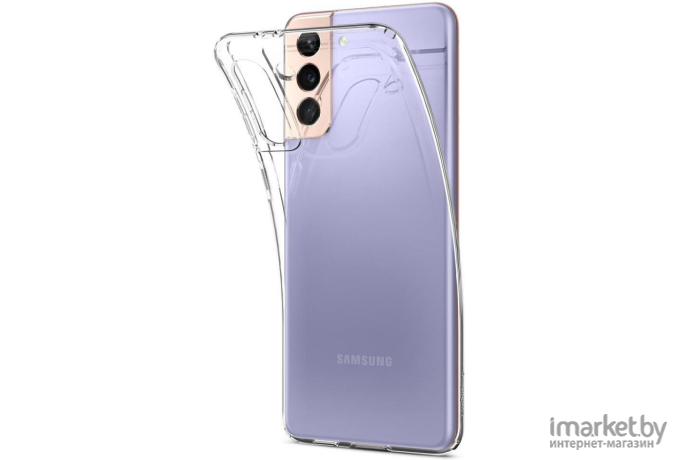 Чехол для Samsung Galaxy S21+ гелевый ультратонкий Spigen SGP Liquid Crystal прозрачный